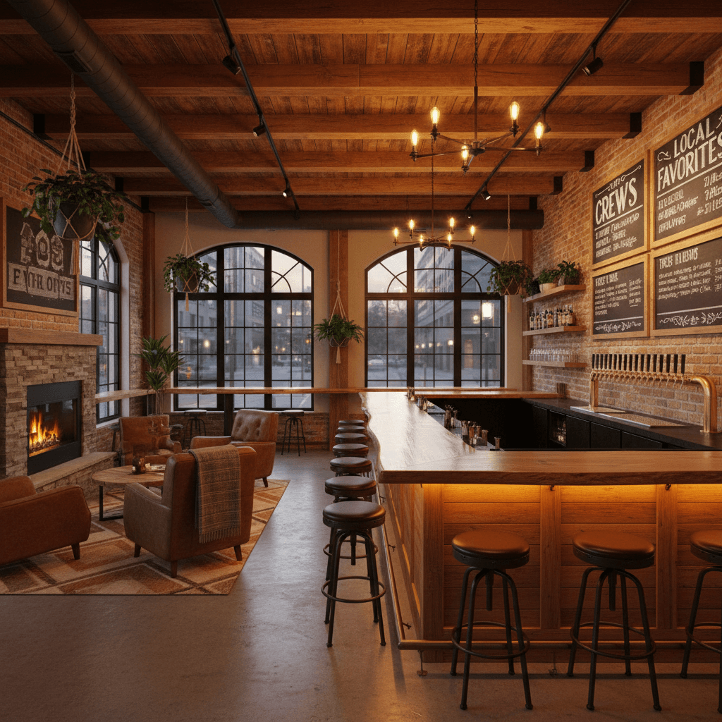 P's and Q's bar interior