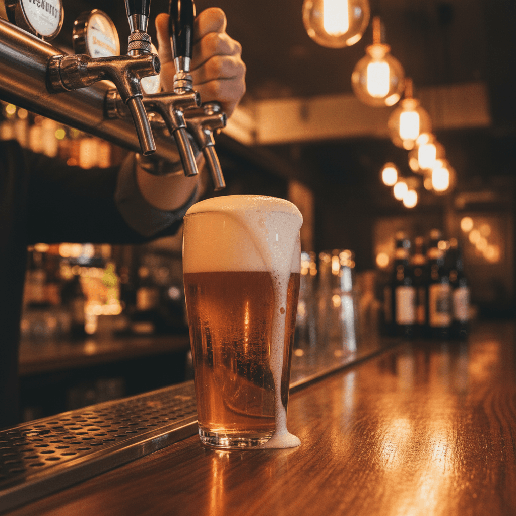 Fresh pour at the bar