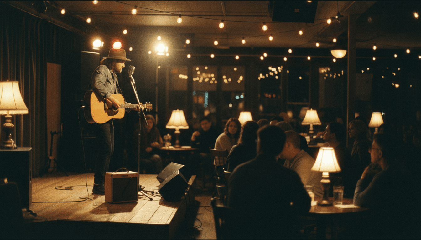 Live music performance at P's and Q's