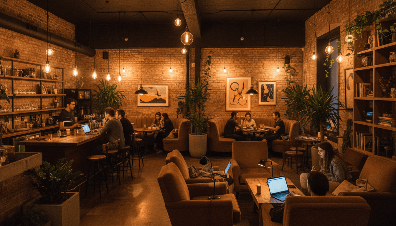 Comfortable seating area at P's and Q's