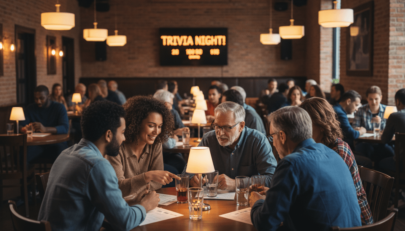 Trivia night at craft beer bar