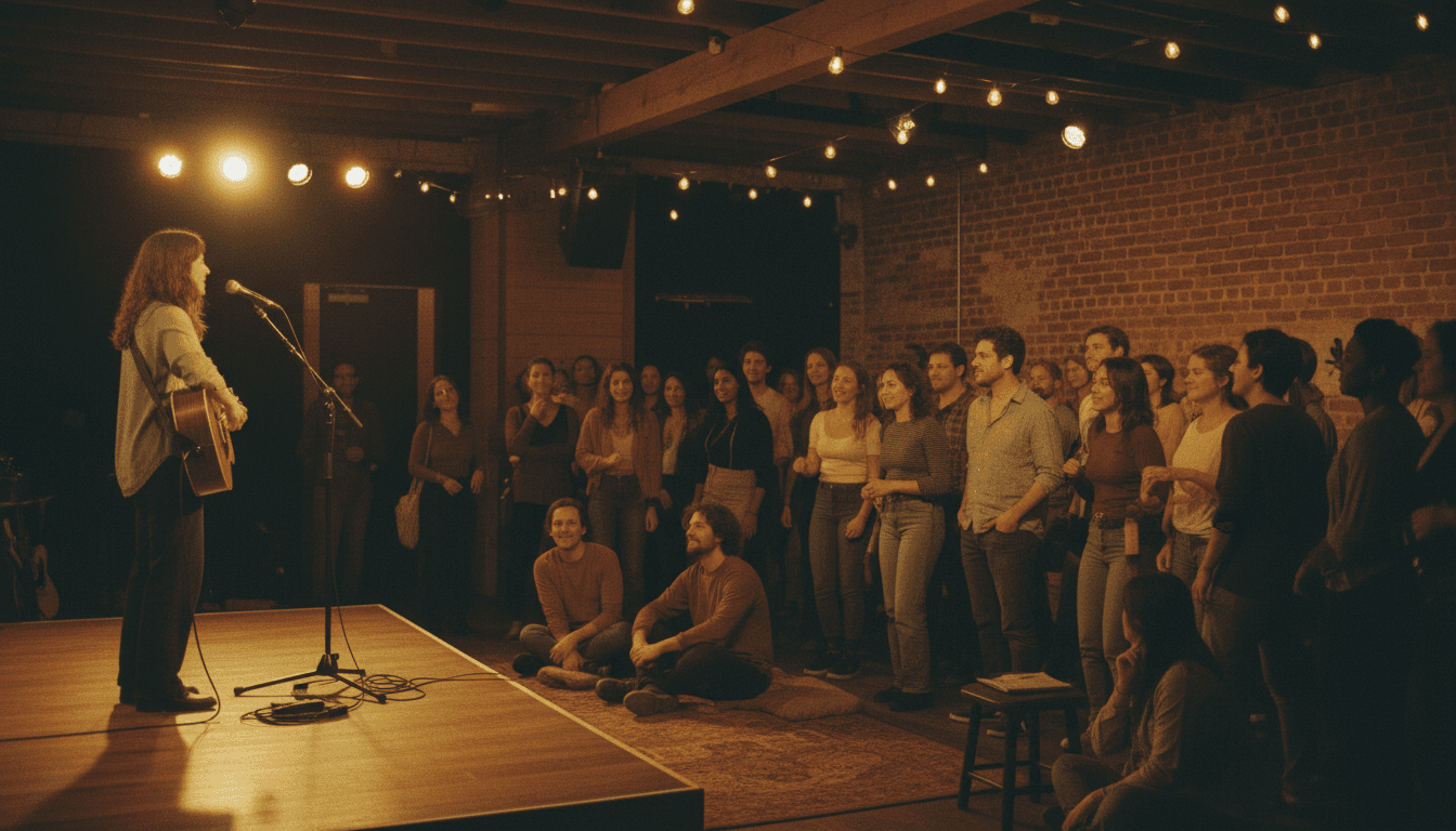 Live music event at P's and Q's creating energetic community gathering